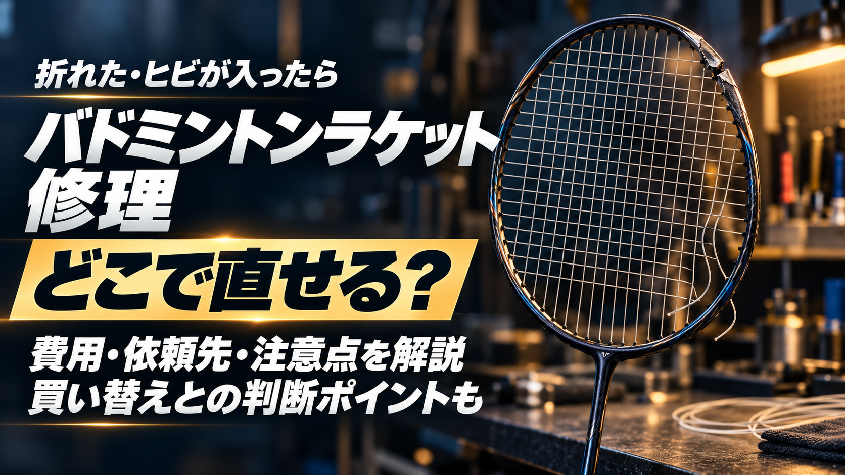 バドミントンラケット修理｜費用・依頼先・注意点