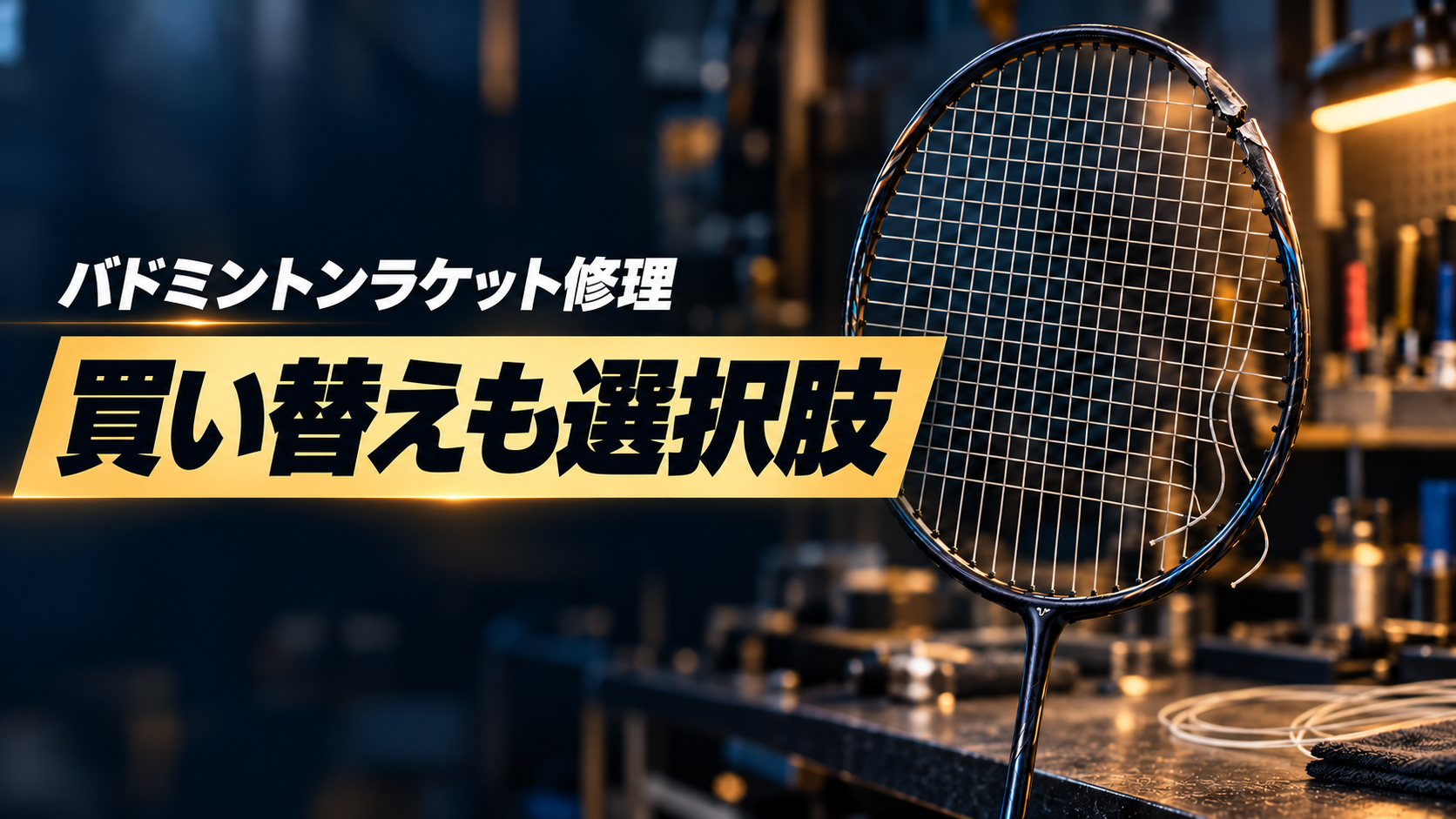 バドミントンラケット修理｜買い替えも選択肢